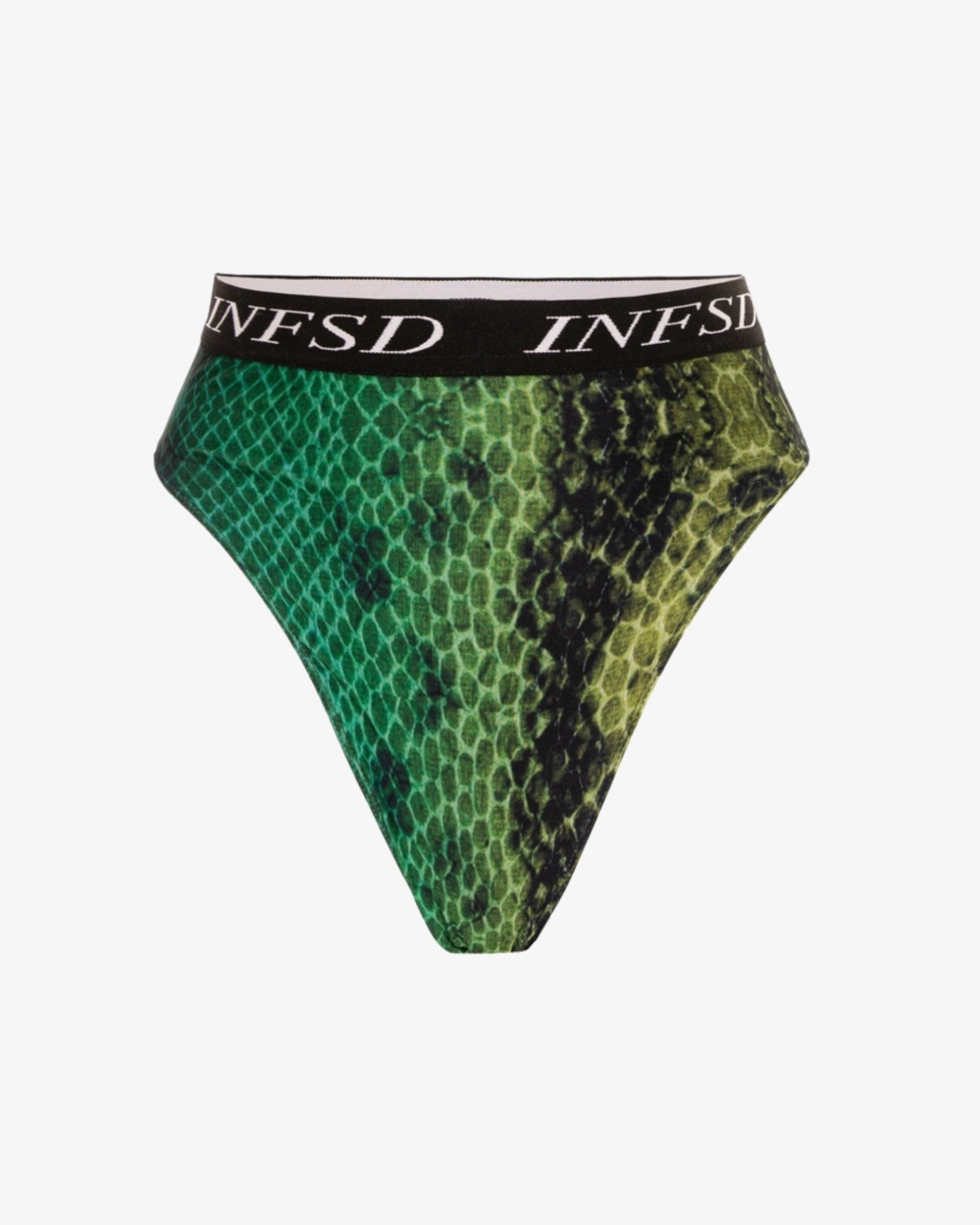 Flash Green Boa, Bralette Bikini Bottom