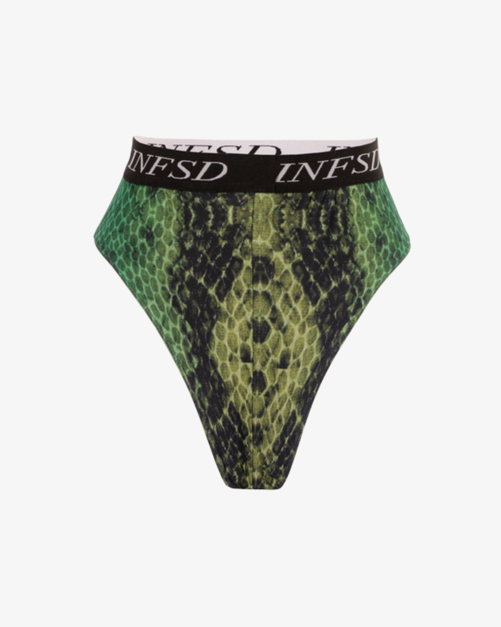 Flash Green Boa, Bralette Bikini Bottom