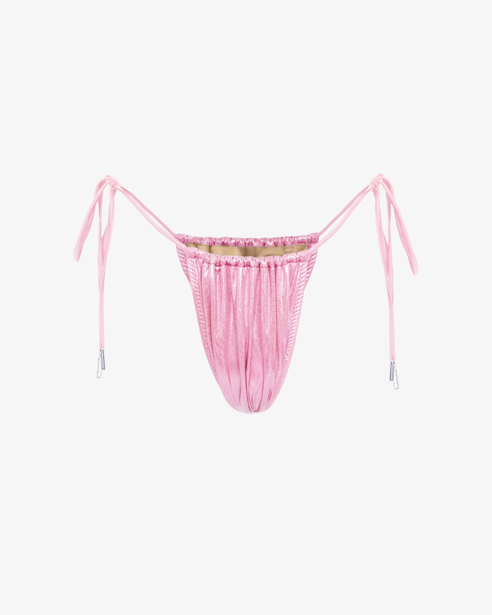 Slip de Baie Triunghi, Metallic Pink