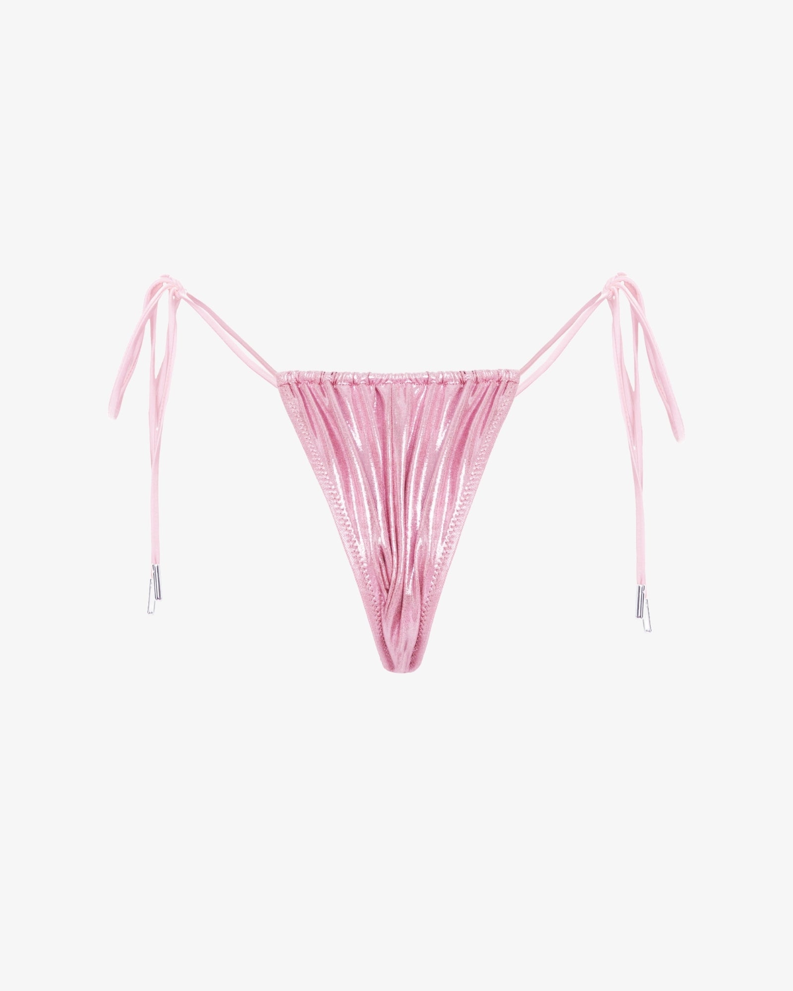 Slip de Baie Triunghi, Metallic Pink
