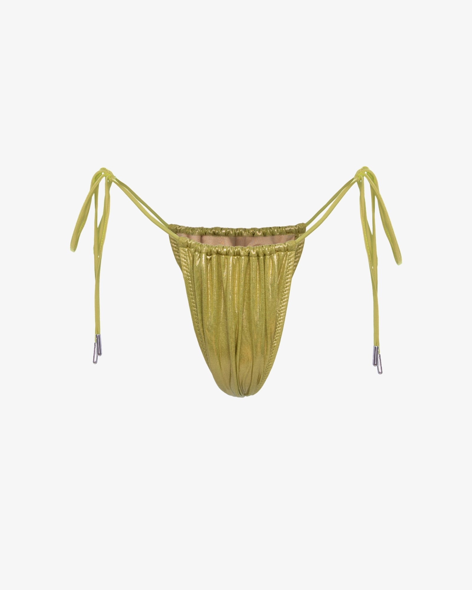 Slip de Baie Triunghi, Metallic Green