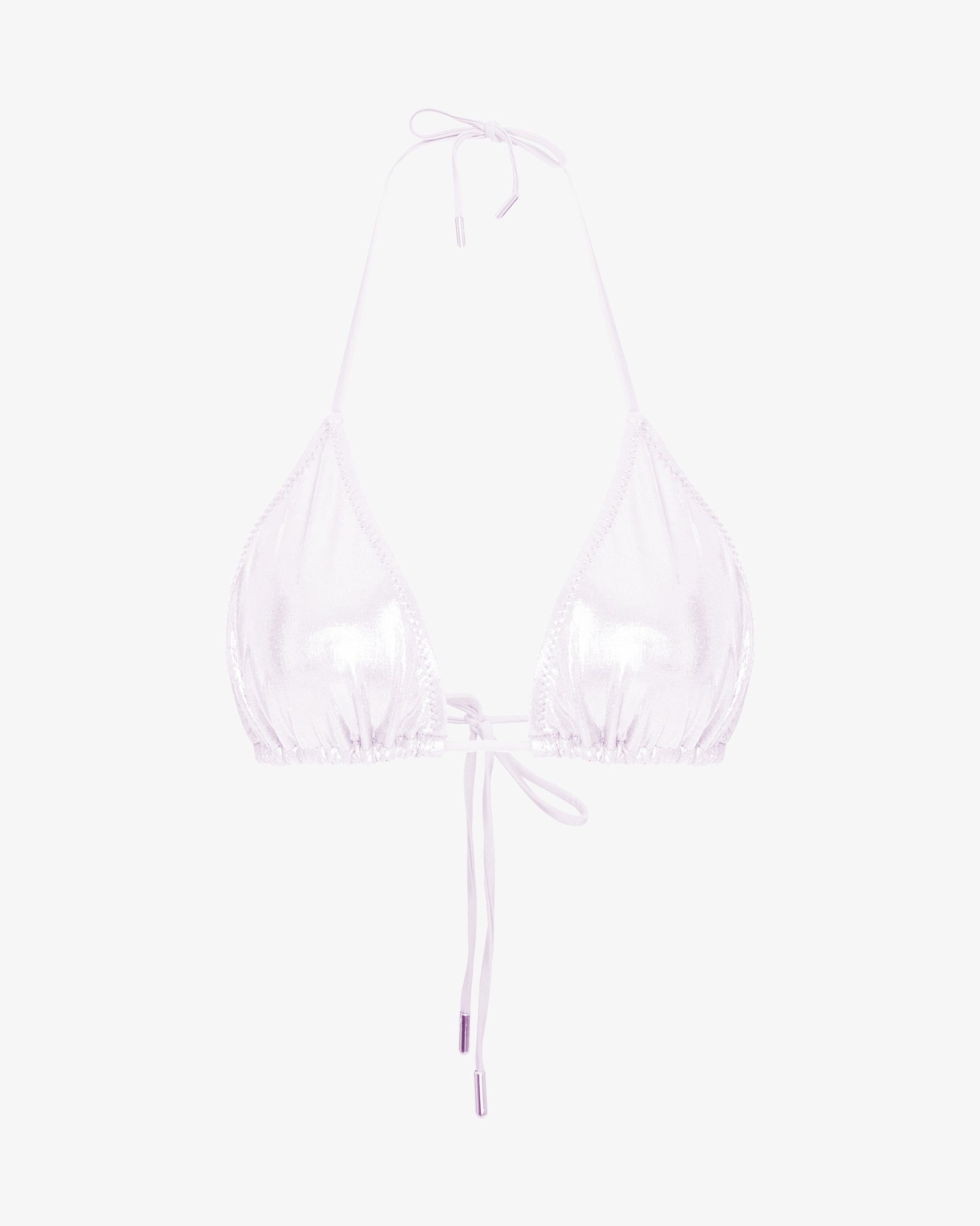 Sutien de Baie Triunghi, Metallic White