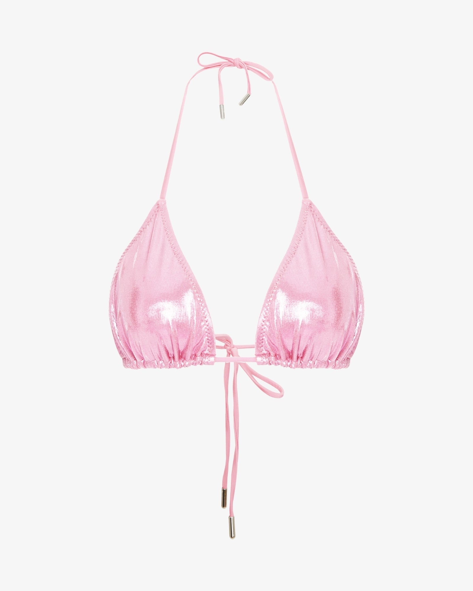 Sutien de Baie Triunghi, Metallic Pink
