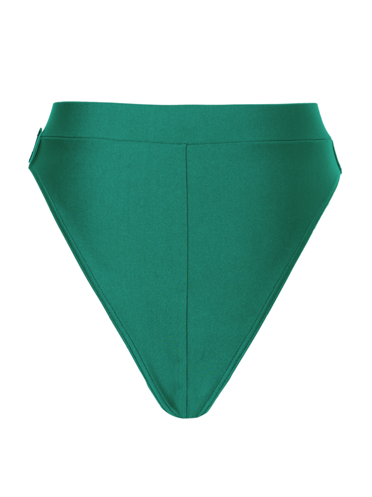 V-Cut Bikini Bottoms Emerald - Timeless Elegance