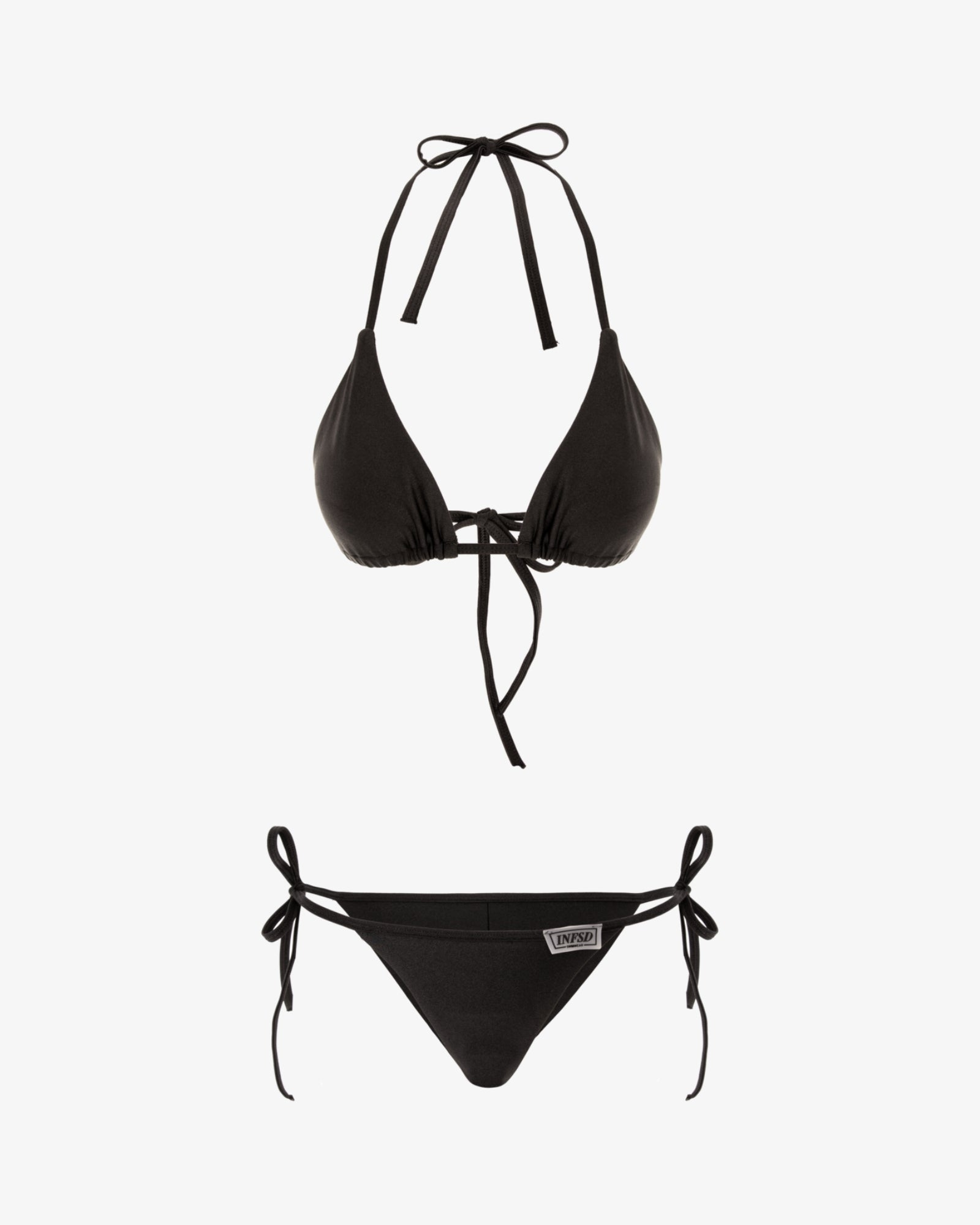 Pure Black, Triangle Bikini Set