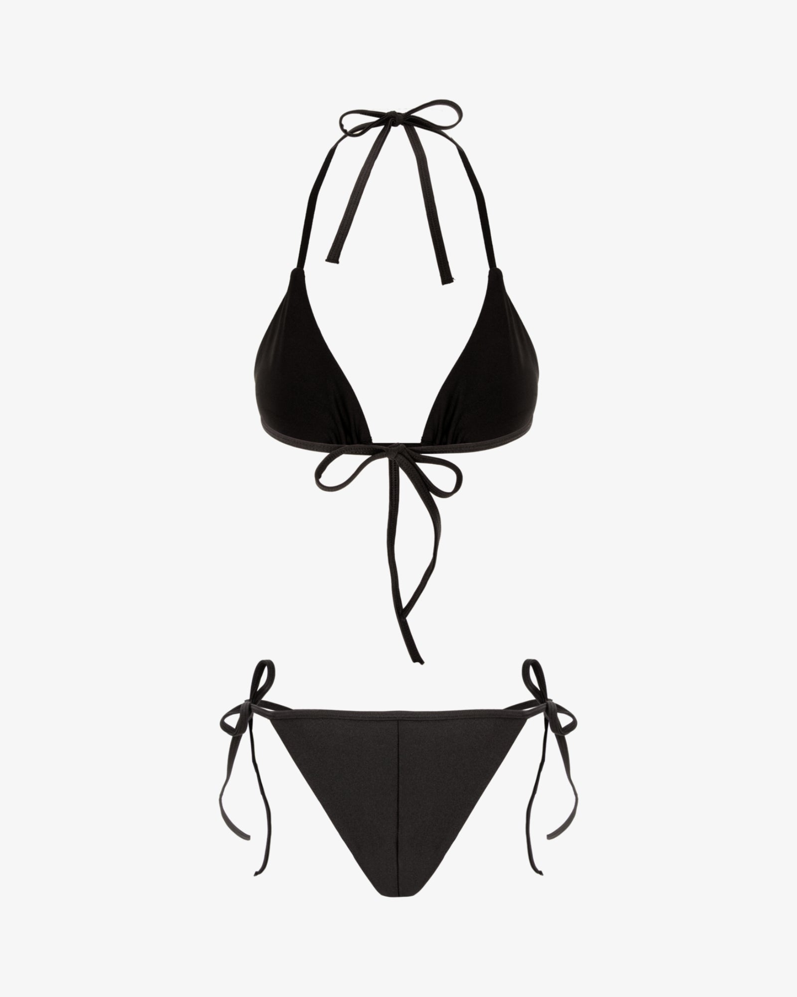 Pure Black, Triangle Bikini Set