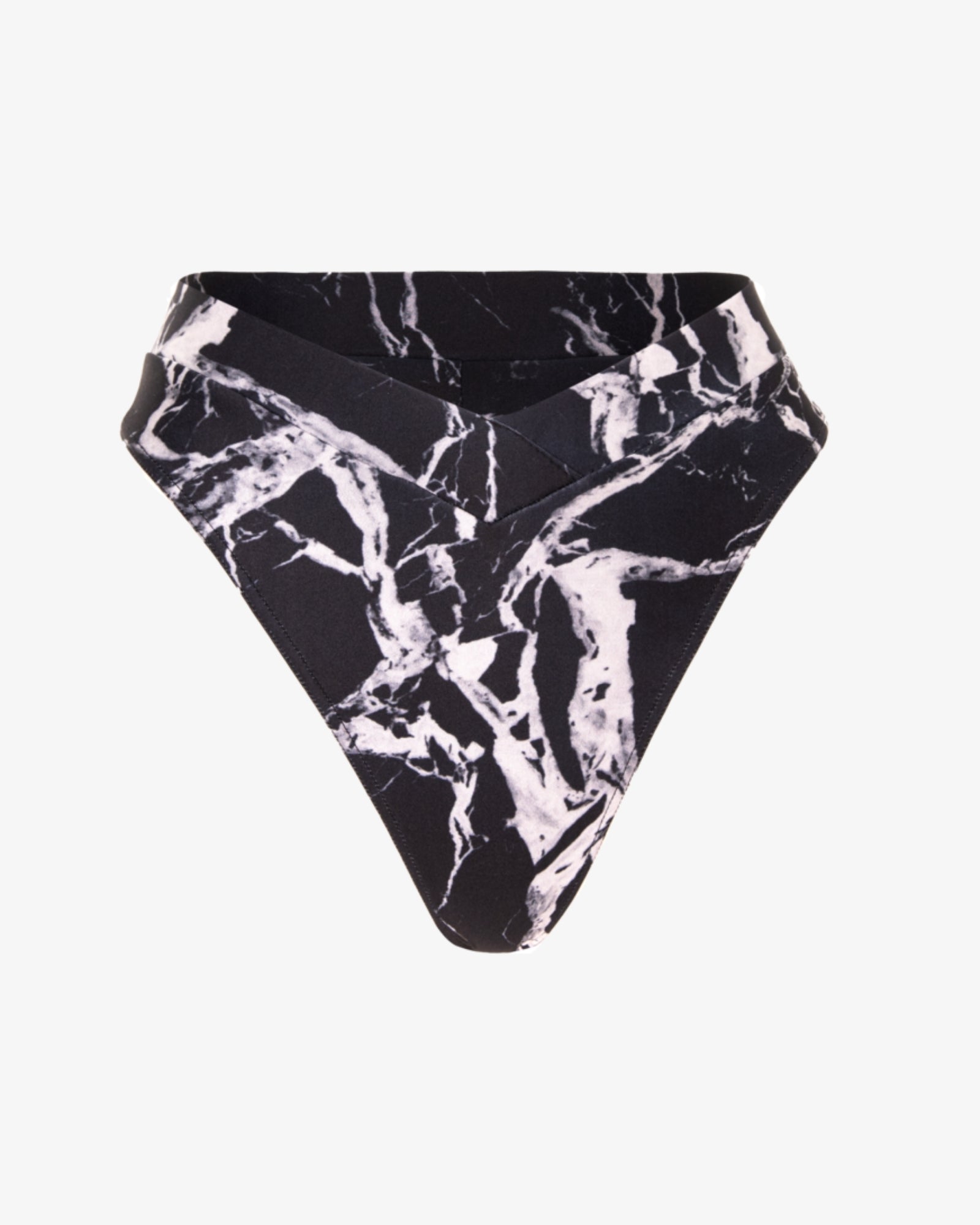 Black Marble, V-Cut Bikini Bottom